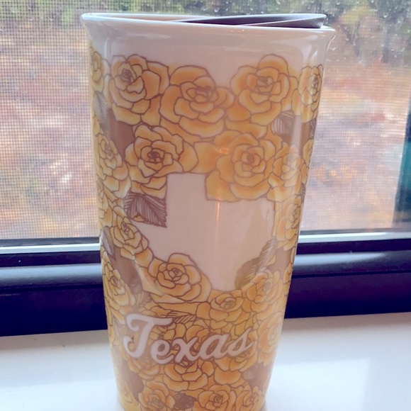 Starbucks ceramic tumbler “Yellow Rose of Texas”